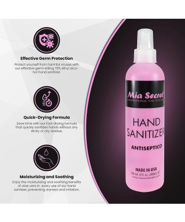Mia Secret Professional Nail System Hand Sanitizer Antiseptic 8oz - Buy Online Now! - Buy Online on SooperMarket.com