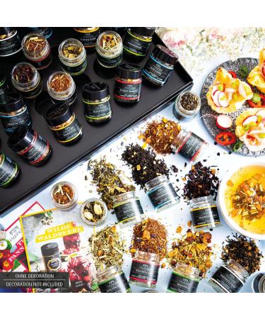 Hallingers Merry Christmas Tea Gift Set | 24 Vegan Varieties in Screw Glasses | Perfect for Advent Mother's Day & Father's Day | Unique Gift Ideas for All Occasions - Buy Online on SooperMarket.com