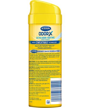 Dr. Scholl's Odor-X Spray-Powder (4.7 oz) | All-Day Odor Protection & Sweat Absorption - Buy Online on SooperMarket.com