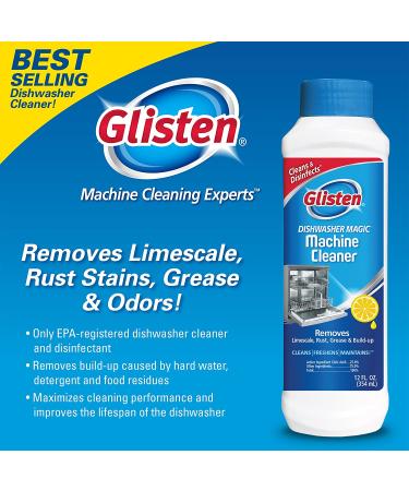 Glisten DM06N Dishwasher Magic Cleaner 12oz - Disinfectant for Sparkling Clean Dishes | 1-Pack - Buy Online on SooperMarket.com