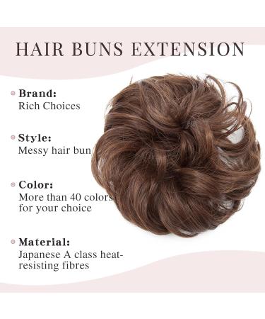 Voluminous Dark Brown & Light Auburn Hair Extensions - Versatile Hair Ties & Updos | 40g Ponytail & Dutt - Buy Online on SooperMarket.com