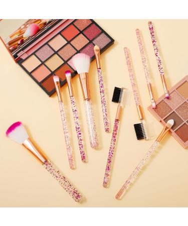 Buy WLLHYF 10-Piece Crystal Makeup Brush Set | Synthetic Fiber Tools for Flawless Foundation Eyeshadow Eyeliner & More - International Shipping Available - Buy Online on SooperMarket.com