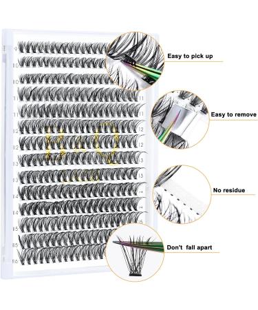 Lash Clusters 30D-0.07D 280PCS: DIY Eyelash Extensions at Home | B&Q Individual Lashes False Eyelash Clusters 20D 30D 40D - 9-15 MIX - Buy Online on SooperMarket.com