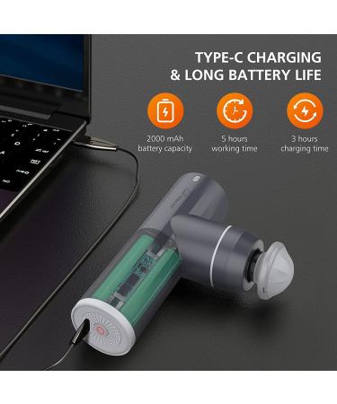 Snailax Mini Massage Gun - Rechargeable Deep Tissue Percussion Massager for Athletes - Portable and Quiet Handheld Muscle Massager for Back, Neck, and Body - Perfect Gift for Men and Women - Buy Online on SooperMarket.com