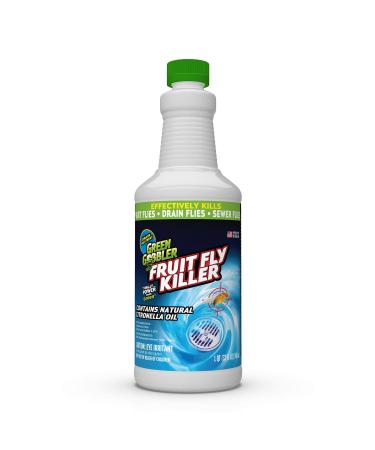 Green Gobbler Fruit Fly Goodbye Gel Drain Treatment | Drain Fly Killer | Fruit Fly Killer | Drain Flies Treatment | Fruit Flies Treatment | Drain Fly & Fruit Fly Eliminator (32 oz)