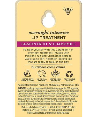 Burt's Bees Overnight Intensive Lip Treatment - Natural Passionfruit & Chamomile Moisturizer, 0.25 oz - Buy Online on SooperMarket.com