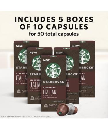 Starbucks by Nespresso Italian Roast Coffee - 50 Count Capsules | Dark Roast, Original Line Compatible - Buy Online on SooperMarket.com