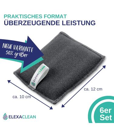 Buy Elexaclean Flush Sponge Pot Cleaner Set - 6-Seater 12x10 cm Washable Microfiber - Dark Gray | Reusable & Large Version - Buy Online on SooperMarket.com