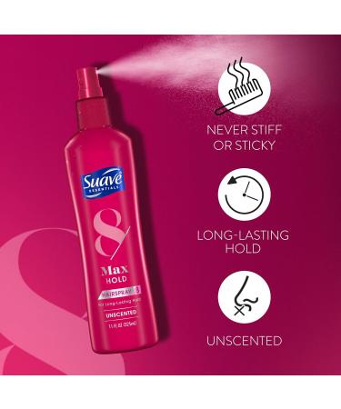 Suave Essentials Hair Care Bundle Refresh & Revive Dry Shampoo Scented + Max Hold Hairspray Non-Aerosol Unscented (2 Piece Set) Pink - Buy Online on SooperMarket.com