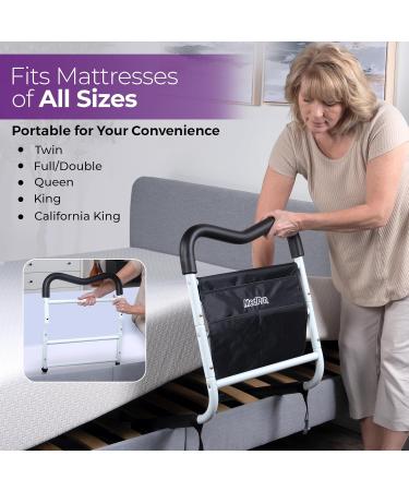 MGrip Adjustable Contoured Bed Rail with Multiple Gripping Positions Black/White - Buy Online on SooperMarket.com