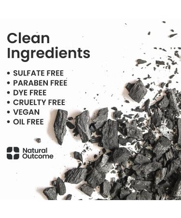 Natural Outcome Charcoal Face Wash - Daily Detoxifying Cleanser for Acne - Hydrating Pore Cleanser with Green Tea, Aloe Vera & Ginkgo Biloba - 8 oz - Buy Online on SooperMarket.com