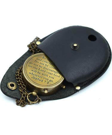 Brass Compass with Joshua 1:9 Confirmation - Christian Gifts for Women, Teens, Moms, Grandmas - Graduation, Easter, Birthday - Inspirational Bible Verse Included - Buy Online on SooperMarket.com