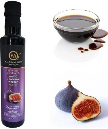 Messolongi Fields | Greek Gourmet Balsamic Vinegar Dressing with Fig |No Preservatives No additives. | 3 x 250ml - Buy Online on SooperMarket.com