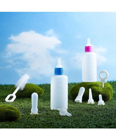 Tondiamo 16-Piece Pet Feeding Bottle Kit | Kitten Milk Replacer & Puppy Feeder Set with Replacement Nipples | Nursing Supplies for Newborn Small Animals - Blue/Pink - Buy Online on SooperMarket.com