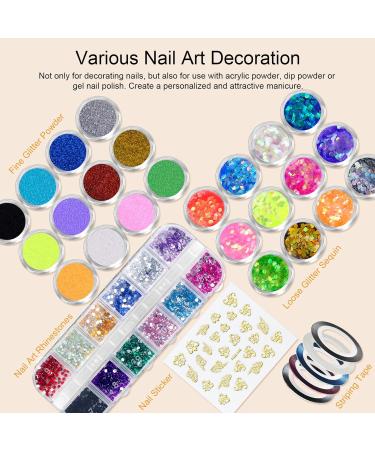 SAVILAND Acrylic Nail Kit with Nail Drill - All-In-One Professional Set for Beginners Gel Polish & UV Light - DIY Home Salon Gift - Buy Online on SooperMarket.com