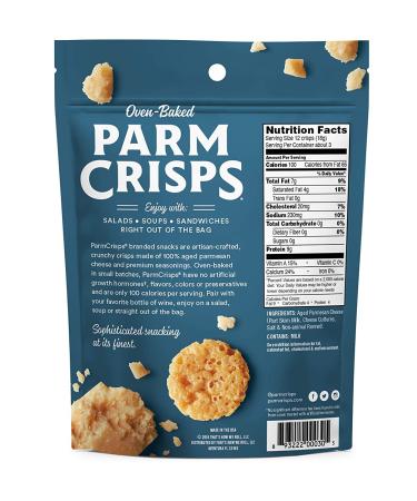 ParmCrisps Original 100% Real Parmesan Cheese - Keto, Low Carb, High Protein Snacks | 12 Pack (1.75 Oz Each) - Buy Online on SooperMarket.com