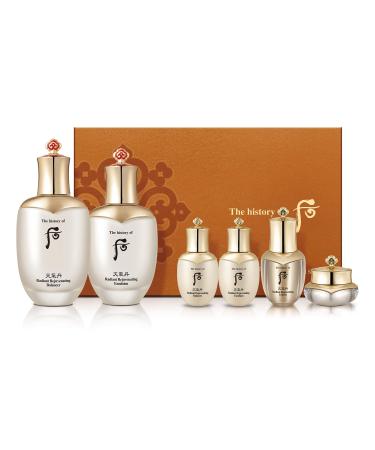 The History of Whoo Cheongidan Special Set|Wrinkle & Elasticity Improvement Skin Hydrating Refining & Purifying | Contains Cheongidan Balancer Emulsion Essence Eye Cream & Cream