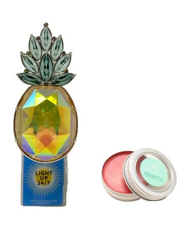 Bath & Body Works Gem Pineapple Nightlight Wallflowers Fragrance Plug and a Strawberry Lip Balm.