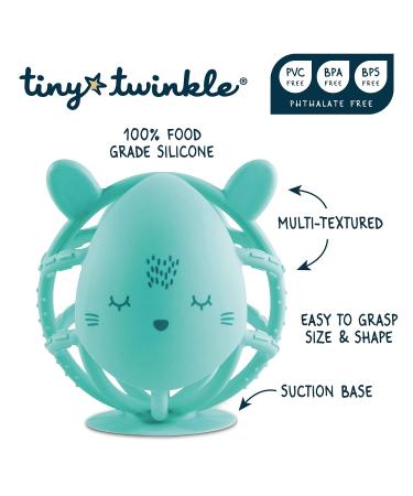 Tiny Twinkle Silicone Teether Toy - BPA-Free Baby Teething Care | Multi-Textured Sensory Toys with Suction Base | Food-Grade Silicone Teeter for Babies 0+ Months (Mint) - Buy Online on SooperMarket.com