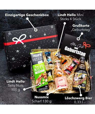 Birthday Gift Set for Beer Lovers | Beer & Snack Gift Basket with Lindt Chocolate & Greeting Card - Buy Online on SooperMarket.com
