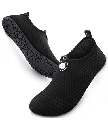 Simari water shoes women and men quick -drying barefoot shoes bathing shoes beach shoes swimming shoes aqua shoes sports SWS001 circular black 1 40/41 EU