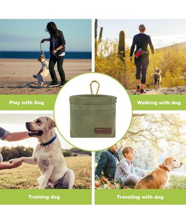 Fanshionide Dog Training Treats Bag - Army Green | Portable Puppy Training Bags with Carabiners for Easy Use - Buy Online on SooperMarket.com