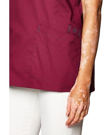 WonderWink Wonderflex Verity Women's Scrub Top in Wine - Size Large - Buy Online on SooperMarket.com