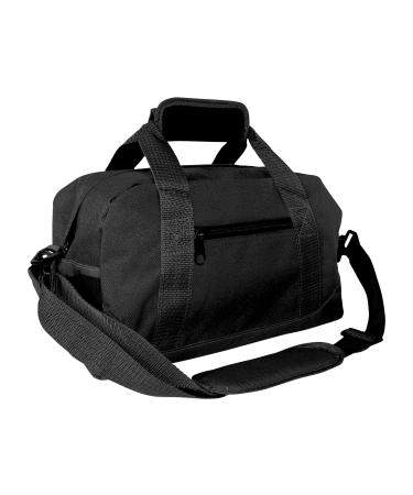 DALIX 14" Small Duffle Bag Two Toned Gym Travel Bag Small Black