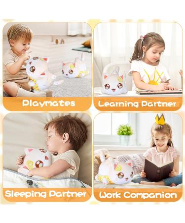 Laibuy Cat Stuffed Animal Toy | Soft Cat Cushion Plush Pillow for Kids | Funny Pussy Plushie Gift | Orange Kitten Stuffed Toy - Buy Online on SooperMarket.com