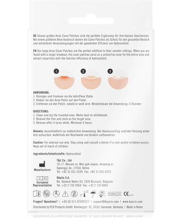KASCIN Premium Spot Treatment Pimple Patch XL - 10 Hydrocolloid Acne Strips for Body, Larger Breakouts - Korean Made Acne Dots XL - Buy Online on SooperMarket.com