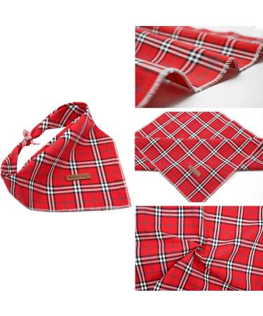 Buy Lionheart Glory Christmas Dog Neckerchief - Soft Cotton Adjustable Bib for Large Dogs - Packable Checkered Design - Buy Online on SooperMarket.com