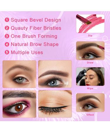 Multi Function Eyebrow Brush | Professional Square Angled & Ultra Thin Eyeliner Makeup Brush for Precision Application - Buy Online on SooperMarket.com