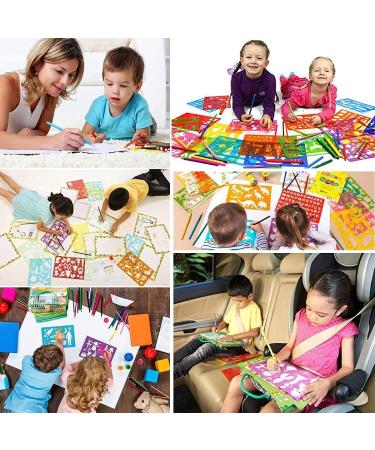 25 Pcs Stencil Drawing Kit for Kids | Plastic Stencils with 400+ Shapes | Fun Birthday Gift for Boys and Girls - Buy Online on SooperMarket.com