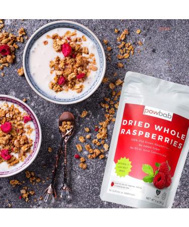 100% USA Grown Organic Whole Dried Raspberries - No Sugar Added, Unsweetened Dehydrated Fruit for Baking (3 oz) - Buy Online on SooperMarket.com