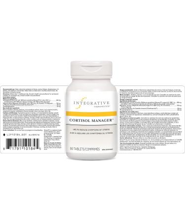 Cortisol Manager - Integrative Therapeutics - Sleep Support Supplement* with Ashwagandha Magnolia and L-Theanine - Traditional Ayurvedic Sleed Aid - Vegan - 90 Tablets - Buy Online on SooperMarket.com