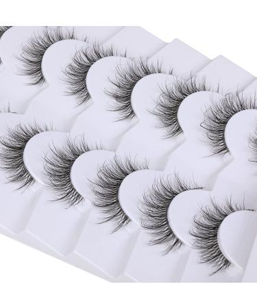 5D Wispy Natural Short Mink Eyelashes Pack - Clear Band (12mm) - Buy Online on SooperMarket.com