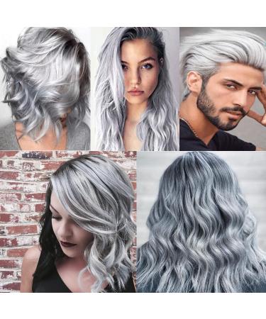 Silver Gray Hair Color Wax 4.23 oz - Natural Temporary Hairstyle Cream for Party, Cosplay & Clubbing - Buy Online on SooperMarket.com