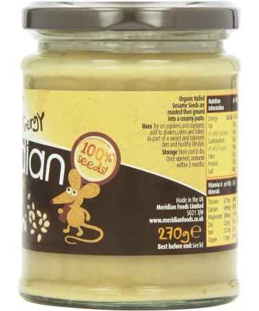 Meridian Organic Light Tahini 6 x 270g - Premium Quality Sesame Seed Paste - Buy Online on SooperMarket.com