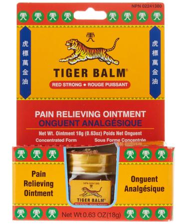 Tiger Balm Pain Relieving Red Extra Strength 18g Relief for Sore Muscles Extra Strength Rub Tiger Balm Extra Strength Tiger Balm Ointment