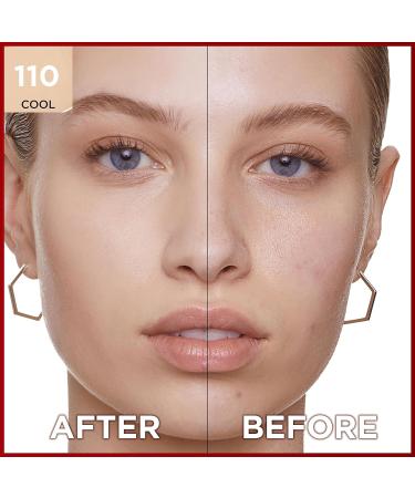 L'Oreal Paris Infallible 32H Matte Cover Liquid Foundation SPF 25 with Niacinamide | Shade 110 | 30ml - Buy Online on SooperMarket.com