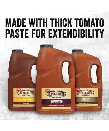 Cattlemen's Original Base BBQ Sauce 1 Gal - Customizable Barbecue Sauce for Chefs | Ideal for Ribs, Briskets, Seafood & More - 128 Fl Oz - Buy Online on SooperMarket.com