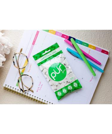 PUR Sugar Free Chewing Gum with Xylitol - Vegan, Keto & Gluten Free Spearmint Flavor, 55 Pieces - Buy Online on SooperMarket.com