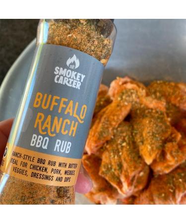 Buffalo Ranch BBQ Rub Shaker | The Smokey Carter | All the tang of buffalo with the cool creamy herbyness of ranch | Great on chicken wings - Buy Online on SooperMarket.com