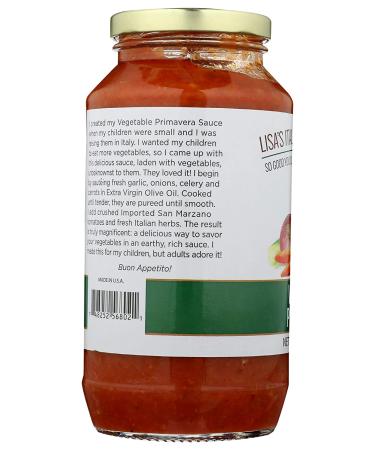 Lisa's Italian Sunday Sauces Vegetable Primavera Pasta Sauce - 24 Ounce - Buy Online on SooperMarket.com