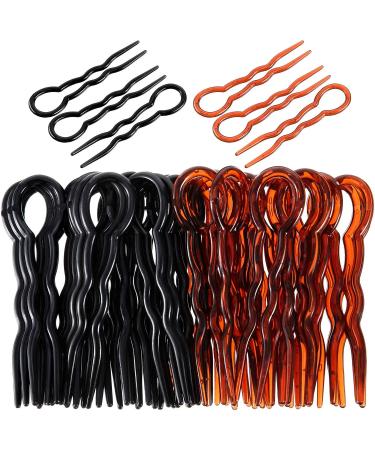 48 Pieces Plastic U Shaped Hair Pins Lady Style Grip Hair Pins Fast Spiral Hair Grip for Women Girls Hairstyle Accessories