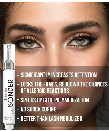 Stacy Lash Extra Strong Evolution Eyelash Extension Glue 5ml & Primer 40ml Set - Black Adhesive for Individual Extensions | Professional Grade Protein Oil Remover & Super Sealer Included - Buy Online on SooperMarket.com