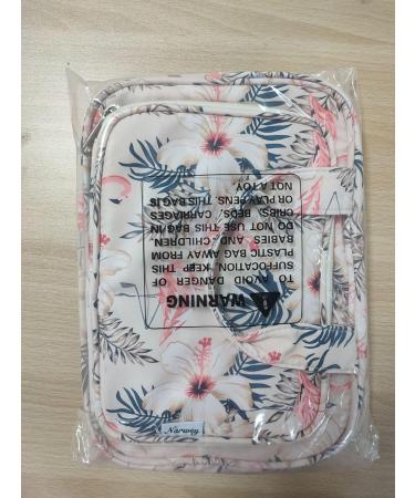 Large Beige Flamingo Toiletry Bag: Full Size Travel Makeup Organizer for Women - Buy Online on SooperMarket.com