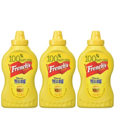 French's Squeeze Bottle 14 Oz pack , Classic Yellow Mustard, 42 Ounce, (Pack of 3) 14 Ounce (Pack of 3)