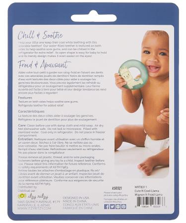 Itzy Ritzy Cute 'N Cool Llama Water-Filled Teether | Textured on Both Sides | Soothes Sore Gums | Refrigerator Safe - Buy Online on SooperMarket.com