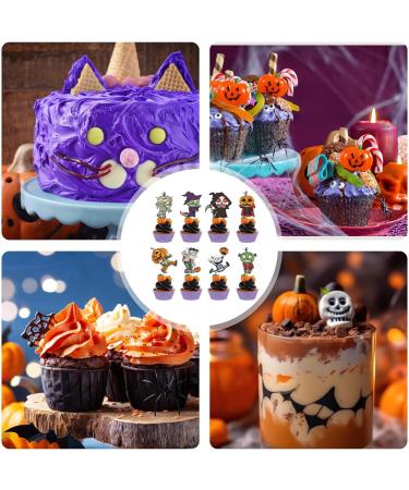 Halloween Cake Toppers | Little Pumpkin Cake Wrappers Picks Set - Pumpkin Cake Topper Pumpkin Cupcake Picks Fall Theme Cupcake Decorations for Baking Cups Fecfucy - Buy Online on SooperMarket.com